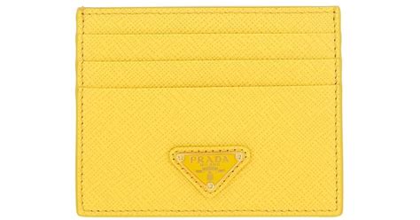 prada yellow card holder